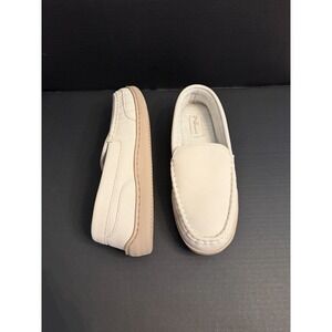My Slippers Leather Moccasin Womens 9 Comfort Foam Slip On In & Out Minimalist